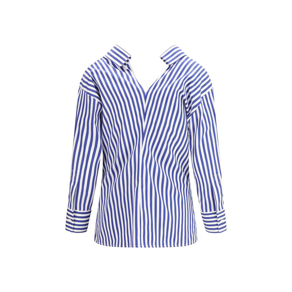 Shirt by Givenchy for women in cotton blue, patterned & striped, featuring a nuanced and nuanced for a sophisticated finish.