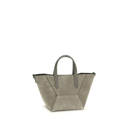 Shoulder Bag by Brunello Cucinelli for women in bos taurus calf suede leather brown, signature & monogram features a effortless chic silhouette with a secure magnetic & button, ample single-compartment, and versatile shoulder-strap, handle & adjustable-strap for a effortless chic finish.