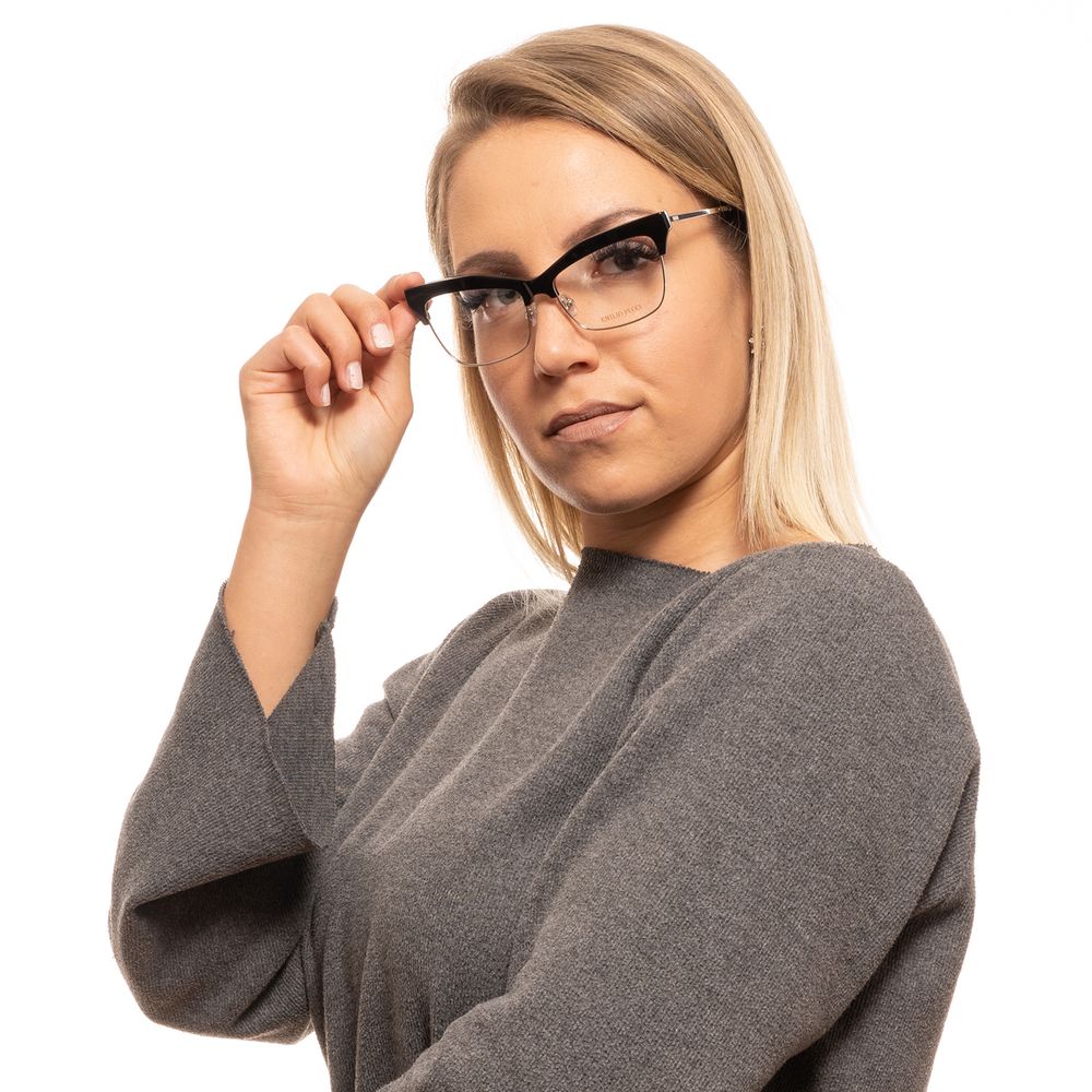 Eyeglasses Frames by Emilio Pucci for women in black features an refined silhouette, showcasing the refined black coloured frame and sophisticated full-frame frame design.