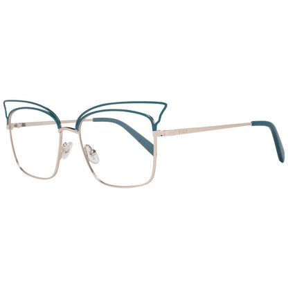 Eyeglasses Frames by Emilio Pucci for women in metal turquoise features an refined silhouette, showcasing a sophisticated turquoise coloured frame and refined full-frame frame design for a refined look.