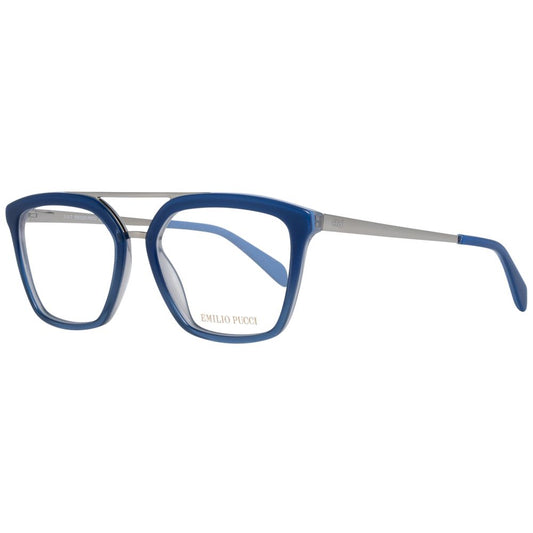 Eyeglasses Frames by Emilio Pucci for women in blue features an refined silhouette, showcasing the refined blue coloured frame and sophisticated full-frame frame design.