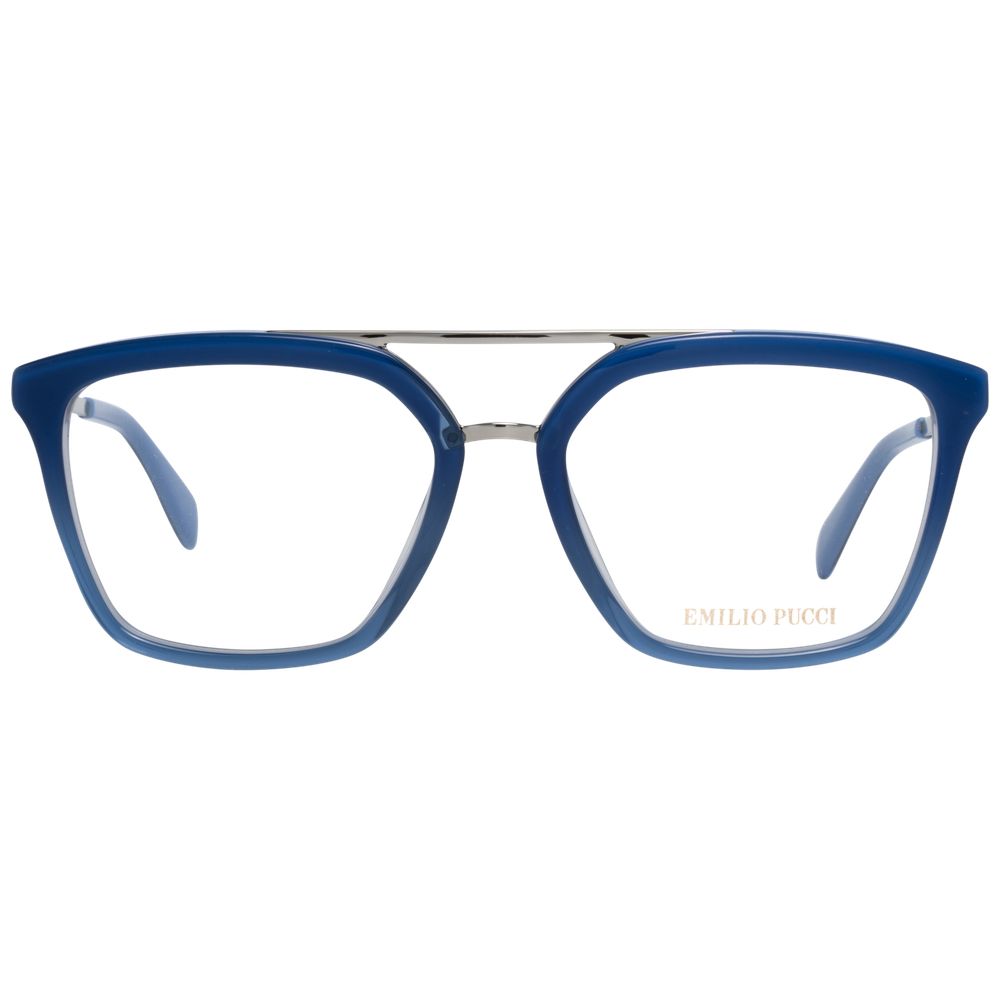 Eyeglasses Frames by Emilio Pucci for women in blue showcases a refined full-frame frame design with a refined blue coloured frame finish for a refined and sophisticated look.