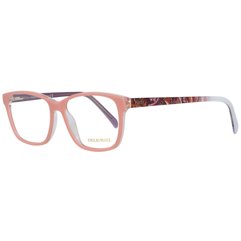 Emilio Pucci Women's Full-Rim Trapezium Plastic Eyeglasses Frames - Pink