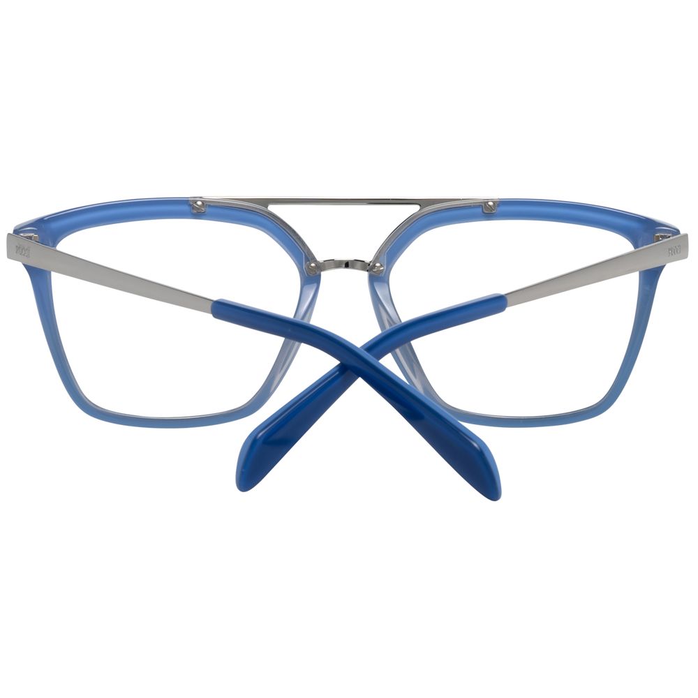 Eyeglasses Frames by Emilio Pucci for women in blue features an refined silhouette, showcasing a sophisticated blue coloured frame and refined full-frame frame design for a refined look.