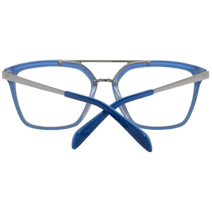 Eyeglasses Frames by Emilio Pucci for women in blue features an refined silhouette, showcasing a sophisticated blue coloured frame and refined full-frame frame design for a refined look.