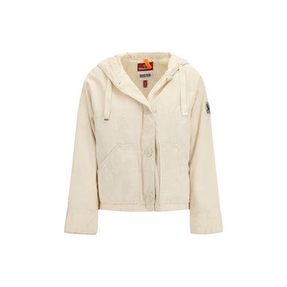 Jacket by Parajumpers for women in polyamide cotton beige & signature features an utilitarian silhouette with a refined , showcasing sophisticated for an utilitarian aesthetic.