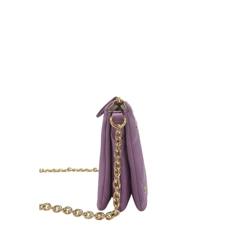 2-in-1 Shoulder & Crossbody Handbag by Twinset for women in polyurethane faux leather gold, multicolor & purple features an versatile silhouette, showcasing a secure zipper and versatile built-in-compartments with versatile crossbody-strap & shoulder-strap for a versatile finish.