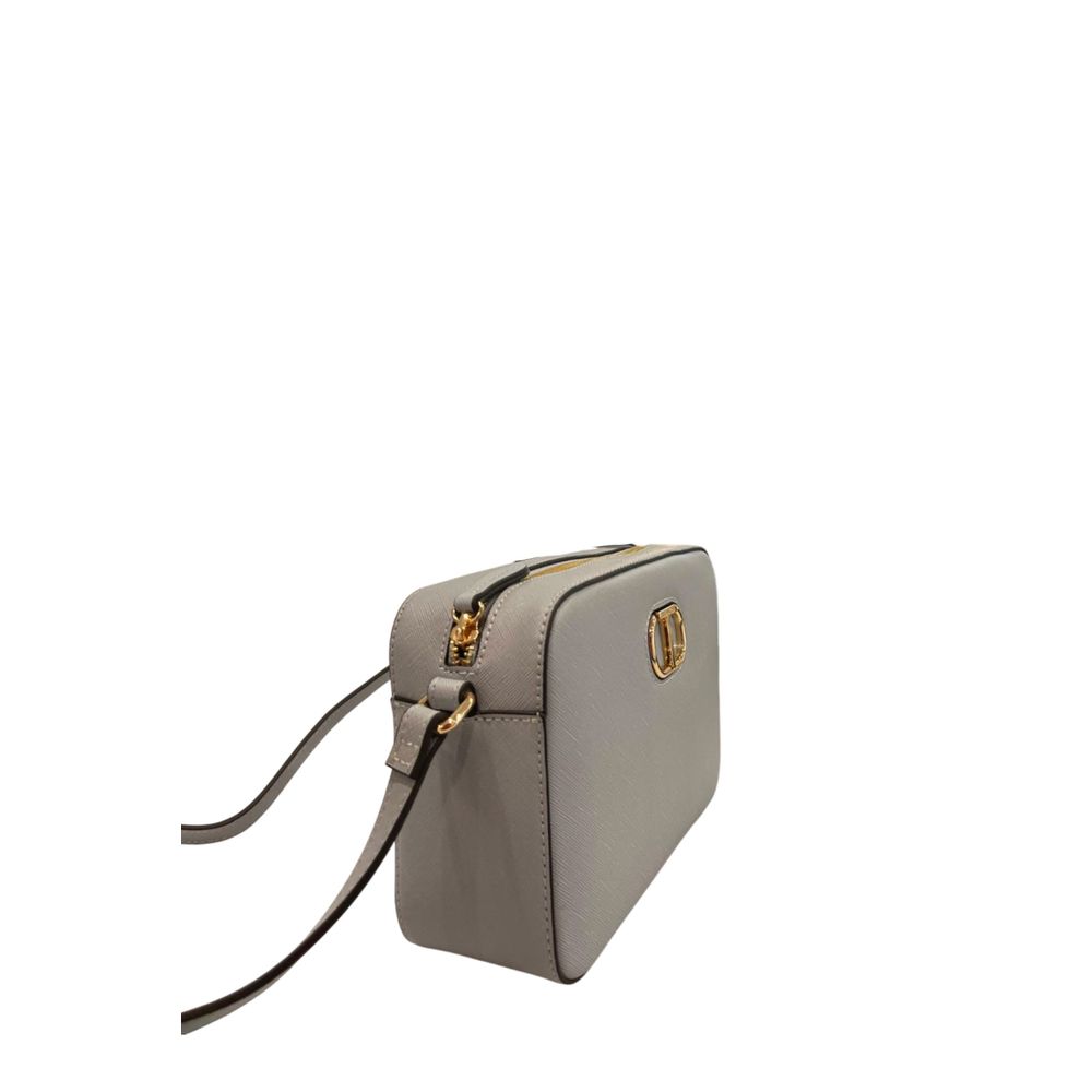 Crossbody Handbag by Twinset for women in polyurethane blue & gold showcases a versatile sophistication silhouette, featuring a secure zipper, versatile sophistication built-in-compartments, and versatile crossbody-strap, shoulder-strap & adjustable-strap for a versatile sophistication finish.