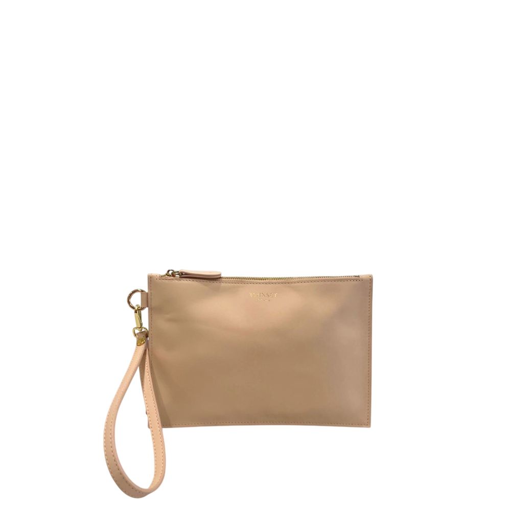 Evening Clutch Handbag by Twinset for women in polyurethane multicolor & pink showcases a sculptural silhouette, featuring a secure zipper, ample , and versatile for a sculptural finish.