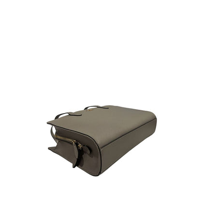 Shoulder Clutch Handbag by Twinset for women in polyurethane gray & gold features an sculptural silhouette, showcasing a secure zipper and sculptural built-in-compartments with versatile shoulder-strap & adjustable-strap for a sophisticated look.