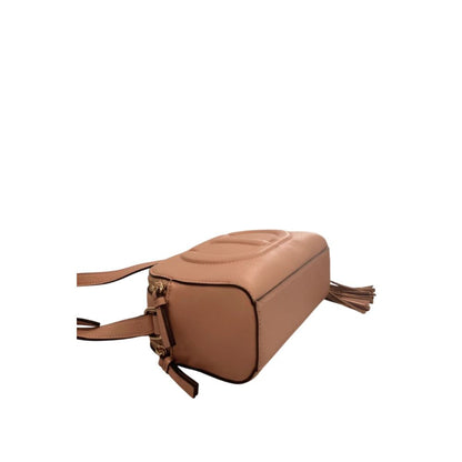 Crossbody Handbag by Twinset for women in polyurethane faux leather gold, multicolor & pink features a versatile chic silhouette, meticulously detailed with a secure , ample built-in-compartments, and versatile crossbody-strap, shoulder-strap & adjustable-strap.