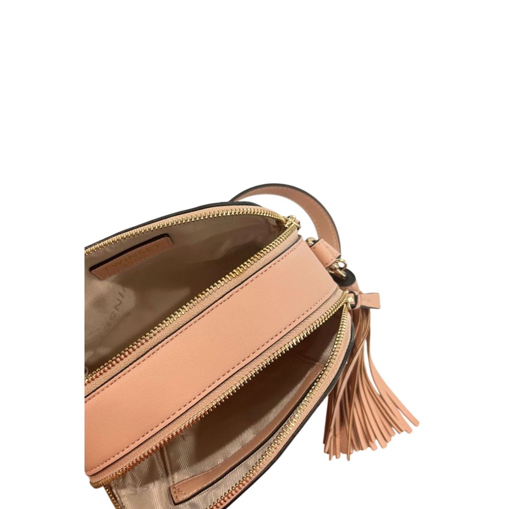Crossbody Handbag by Twinset for women in polyurethane faux leather gold, multicolor & pink features a transformative elegance silhouette, showcasing a secure , organized built-in-compartments, and versatile crossbody-strap, shoulder-strap & adjustable-strap for a transformative elegance look.