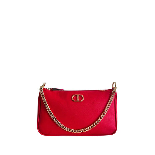 Crossbody Handbag by Twinset for women in polyurethane multicolor & red features a transformative elegance silhouette, showcasing a secure zipper, organized built-in-compartments, and versatile crossbody-strap for a transformative elegance look.