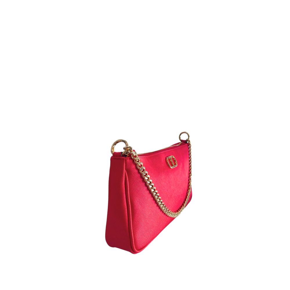 Crossbody Handbag by Twinset for women in polyurethane multicolor & red features a versatile chic silhouette, meticulously detailed with a secure zipper, ample built-in-compartments, and versatile crossbody-strap.