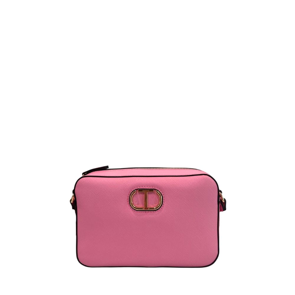 Crossbody Handbag by Twinset for women in polyurethane multicolor & pink features an multi-faceted design with a secure zipper, ample built-in-compartments, and versatile crossbody-strap, shoulder-strap & adjustable-strap for a multi-faceted finish.
