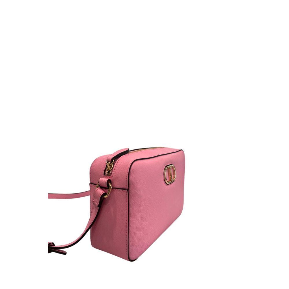 Crossbody Handbag by Twinset for women in polyurethane multicolor & pink showcases a versatile sophistication silhouette, featuring a secure zipper, versatile sophistication built-in-compartments, and versatile crossbody-strap, shoulder-strap & adjustable-strap for a versatile sophistication finish.