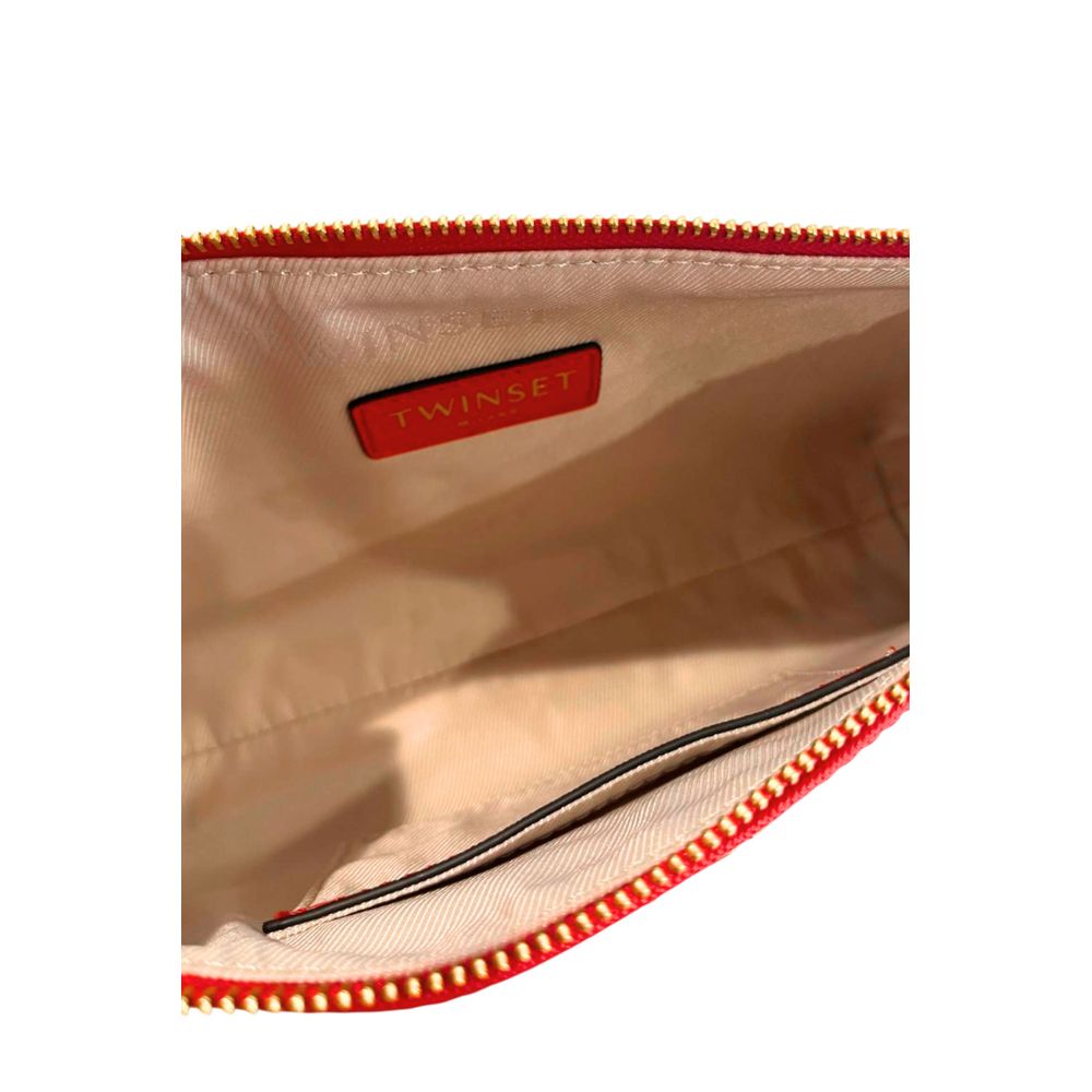 Crossbody Handbag by Twinset for women in polyurethane multicolor & red features an versatile silhouette, showcasing a secure zipper and versatile built-in-compartments with versatile crossbody-strap for a versatile finish.