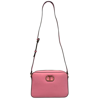 Crossbody Handbag by Twinset for women in polyurethane multicolor & pink features a multifaceted silhouette, showcasing a secure zipper and multifaceted built-in-compartments with versatile crossbody-strap, shoulder-strap & adjustable-strap for multifaceted style.