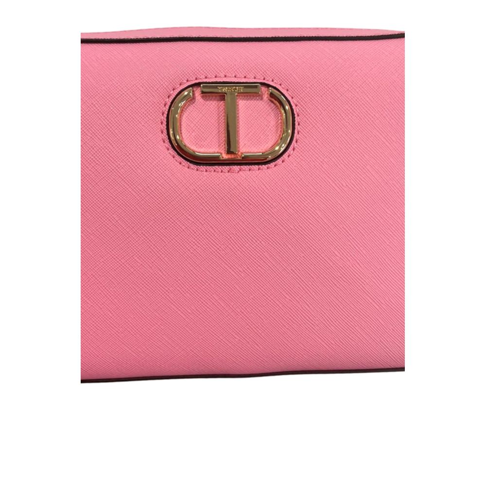 Crossbody Handbag by Twinset for women in polyurethane multicolor & pink features a versatile chic silhouette, meticulously detailed with a secure zipper, ample built-in-compartments, and versatile crossbody-strap, shoulder-strap & adjustable-strap.