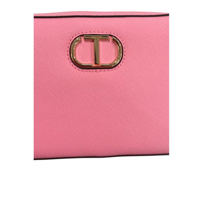 Crossbody Handbag by Twinset for women in polyurethane multicolor & pink features a versatile chic silhouette, meticulously detailed with a secure zipper, ample built-in-compartments, and versatile crossbody-strap, shoulder-strap & adjustable-strap.