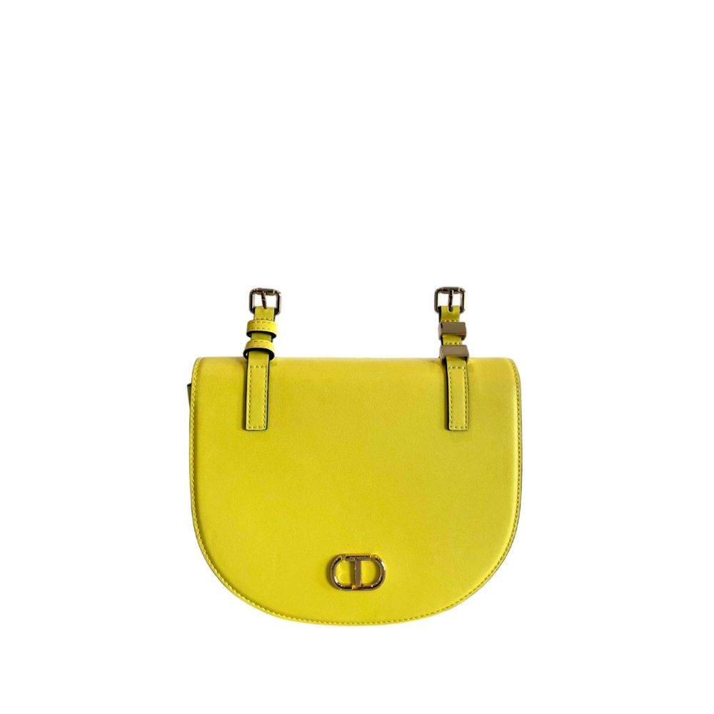 Crossbody Flap Handbag by Twinset for women in polyethylene bicolour & gold features a transformative elegance silhouette, showcasing a secure flap, magnetic & button, organized built-in-compartments, and versatile crossbody-strap, shoulder-strap & adjustable-strap for a transformative elegance look.