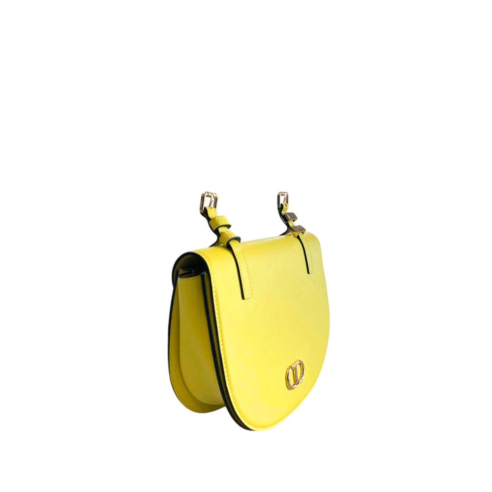 Crossbody Flap Handbag by Twinset for women in polyethylene bicolour & gold showcases a versatile sophistication silhouette, featuring a secure flap, magnetic & button, versatile sophistication built-in-compartments, and versatile crossbody-strap, shoulder-strap & adjustable-strap for a versatile sophistication finish.