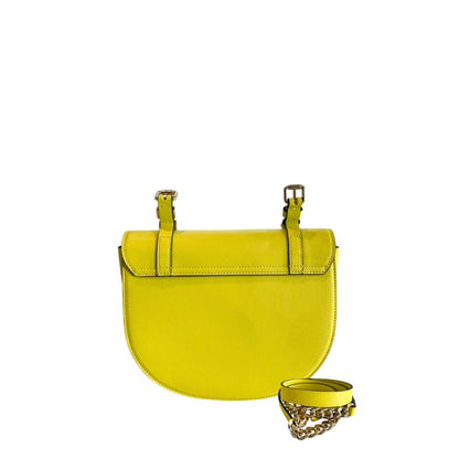 Crossbody Flap Handbag by Twinset for women in polyethylene bicolour & gold features a multifaceted silhouette, showcasing a secure flap, magnetic & button and multifaceted built-in-compartments with versatile crossbody-strap, shoulder-strap & adjustable-strap for multifaceted style.