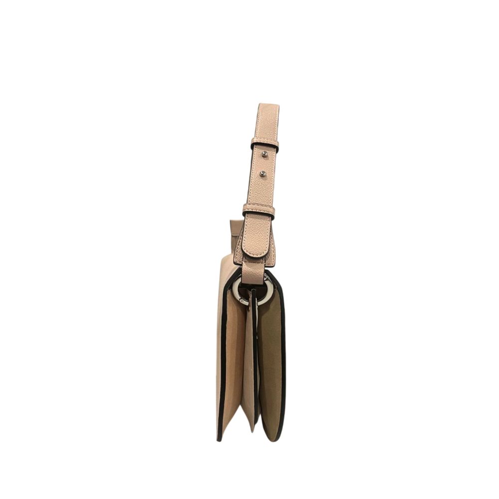 Shoulder Clutch Handbag by Twinset for women in polyester & polyurethane multicolor, pink & silver features a sculptural silhouette with a secure zipper, organized built-in-compartments, and versatile shoulder-strap & adjustable-strap for a sculptural finish.