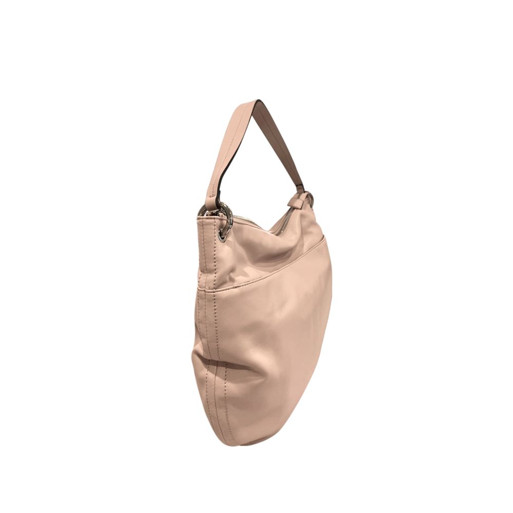 Shoulder Clutch Handbag by Twinset for women in polyurethane multicolor, pink, silver & signature features an sculptural silhouette, showcasing a secure zipper and sculptural built-in-compartments with versatile shoulder-strap & adjustable-strap for a sophisticated look.