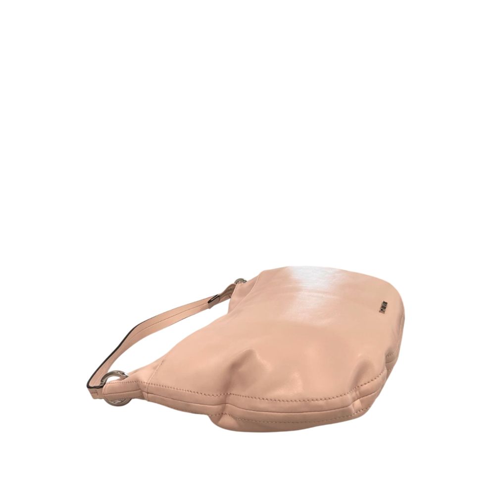 Shoulder Clutch Handbag by Twinset for women in polyurethane multicolor, pink, silver & signature showcases a sculptural silhouette, featuring a secure zipper, ample built-in-compartments, and versatile shoulder-strap & adjustable-strap for a sculptural aesthetic.
