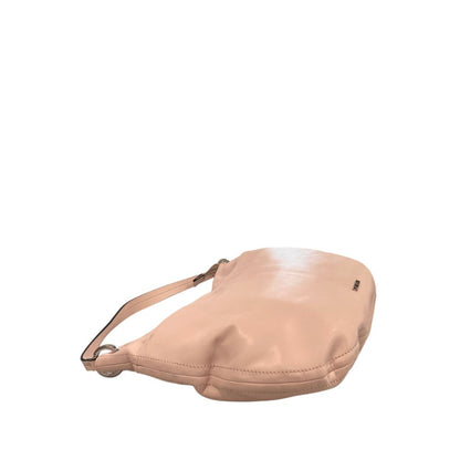 Shoulder Clutch Handbag by Twinset for women in polyurethane multicolor, pink, silver & signature showcases a sculptural silhouette, featuring a secure zipper, ample built-in-compartments, and versatile shoulder-strap & adjustable-strap for a sculptural aesthetic.