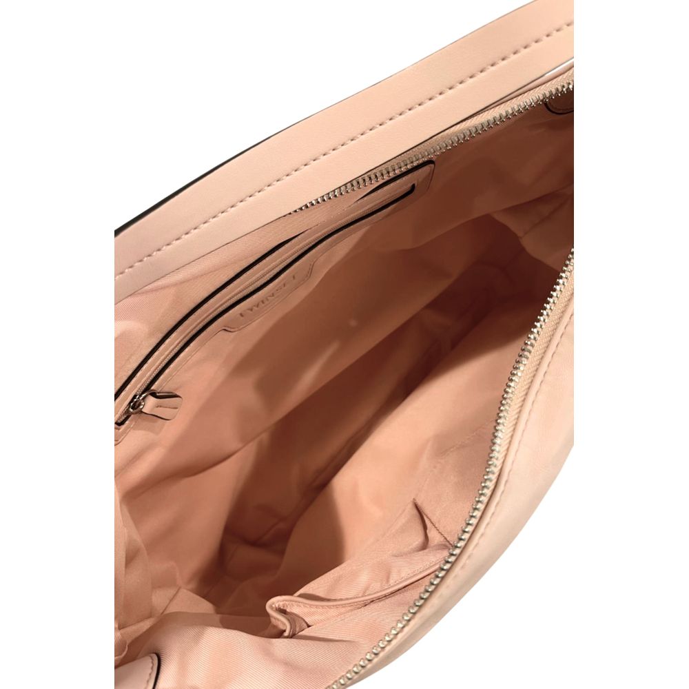 Shoulder Clutch Handbag by Twinset for women in polyurethane multicolor, pink, silver & signature showcases a sculptural silhouette, featuring a secure zipper, ample built-in-compartments, and versatile shoulder-strap & adjustable-strap for a sculptural finish.