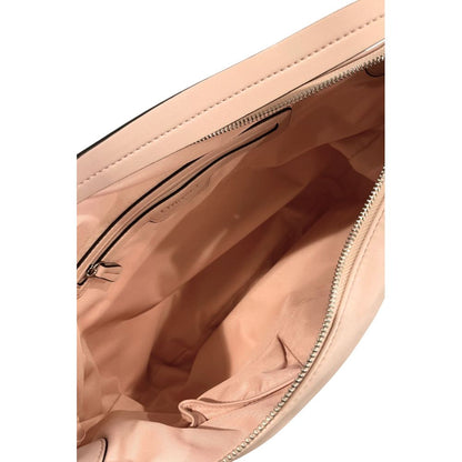 Shoulder Clutch Handbag by Twinset for women in polyurethane multicolor, pink, silver & signature showcases a sculptural silhouette, featuring a secure zipper, ample built-in-compartments, and versatile shoulder-strap & adjustable-strap for a sculptural finish.