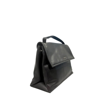 Shoulder Flap Bag by Twinset for women in polyurethane black, silver & white features an effortlessly chic silhouette with a secure flap, magnetic & button, ample built-in-compartments, and versatile shoulder-strap & adjustable-strap for effortlessly chic everyday luxury.