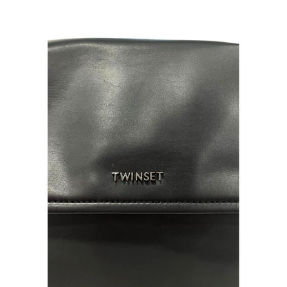 Shoulder Flap Bag by Twinset for women in polyurethane black, silver & white features a effortless sophistication silhouette, secured by a flap, magnetic & button with ample built-in-compartments and versatile shoulder-strap & adjustable-strap for a effortless sophistication finish.