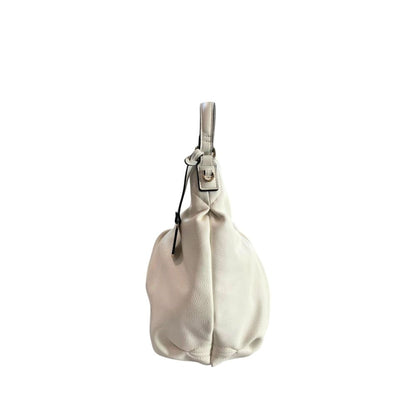 Shoulder Flap Clutch Handbag by Twinset for women in polyurethane pink, silver & white showcases a sculptural silhouette, featuring a secure flap, magnetic & button, ample , and versatile shoulder-strap & adjustable-strap for a sculptural finish.