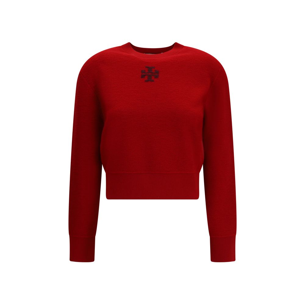 Sweatshirt by Tory Burch for women in wool & polyester multicolor features an enviable silhouette, showcasing a premium and refined crew neckline for a truly enviable finish.