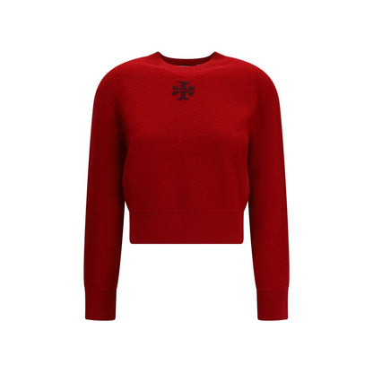 Sweatshirt by Tory Burch for women in wool & polyester multicolor features an enviable silhouette, showcasing a premium and refined crew neckline for a truly enviable finish.