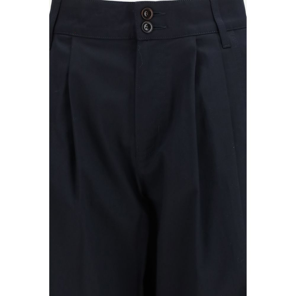 Trousers by Jacob Cohen for women in nubuck leather & cotton beige, black, blue, brown & horn features a tailored silhouette with a tailored regular-fit & wide, defined by its long and a sophisticated .