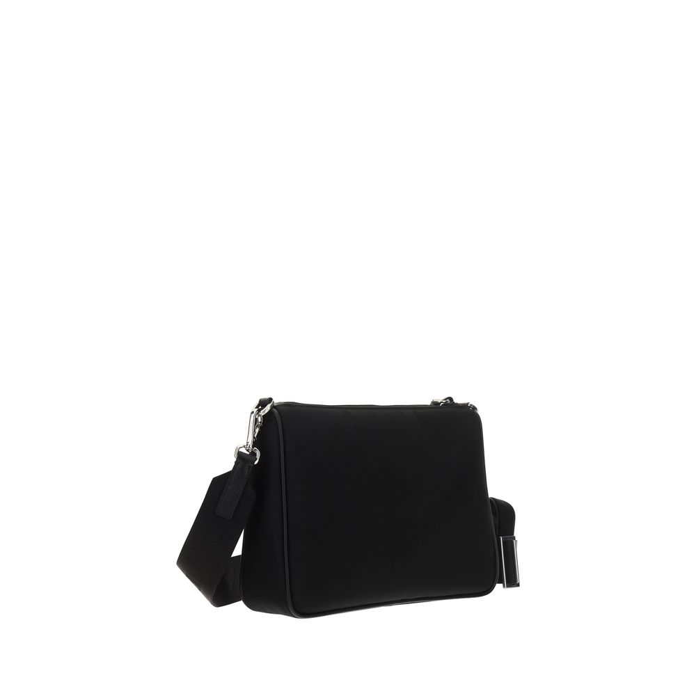 Shoulder Pouch Bag by Prada for men in bos taurus calf nubuck leather & nylon black & signature features a enviable silhouette, showcasing a secure zipper, ample removable-pouch, and enviable shoulder-strap & adjustable-strap for a enviable finish.