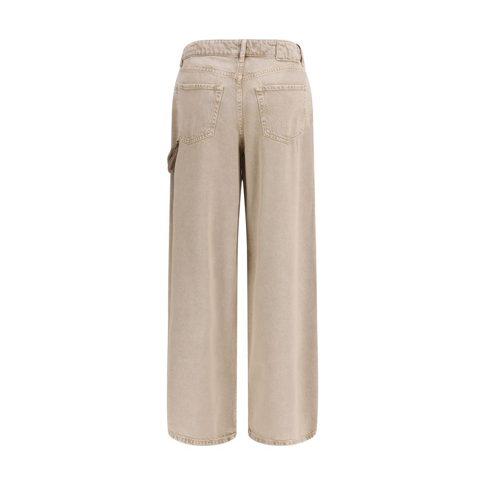 Jeans by PINKO for women in lyocell & denim cotton beige features an sophisticated and relaxed-fit & regular-fit with a precise long, creating a sophisticated and sophisticated silhouette.