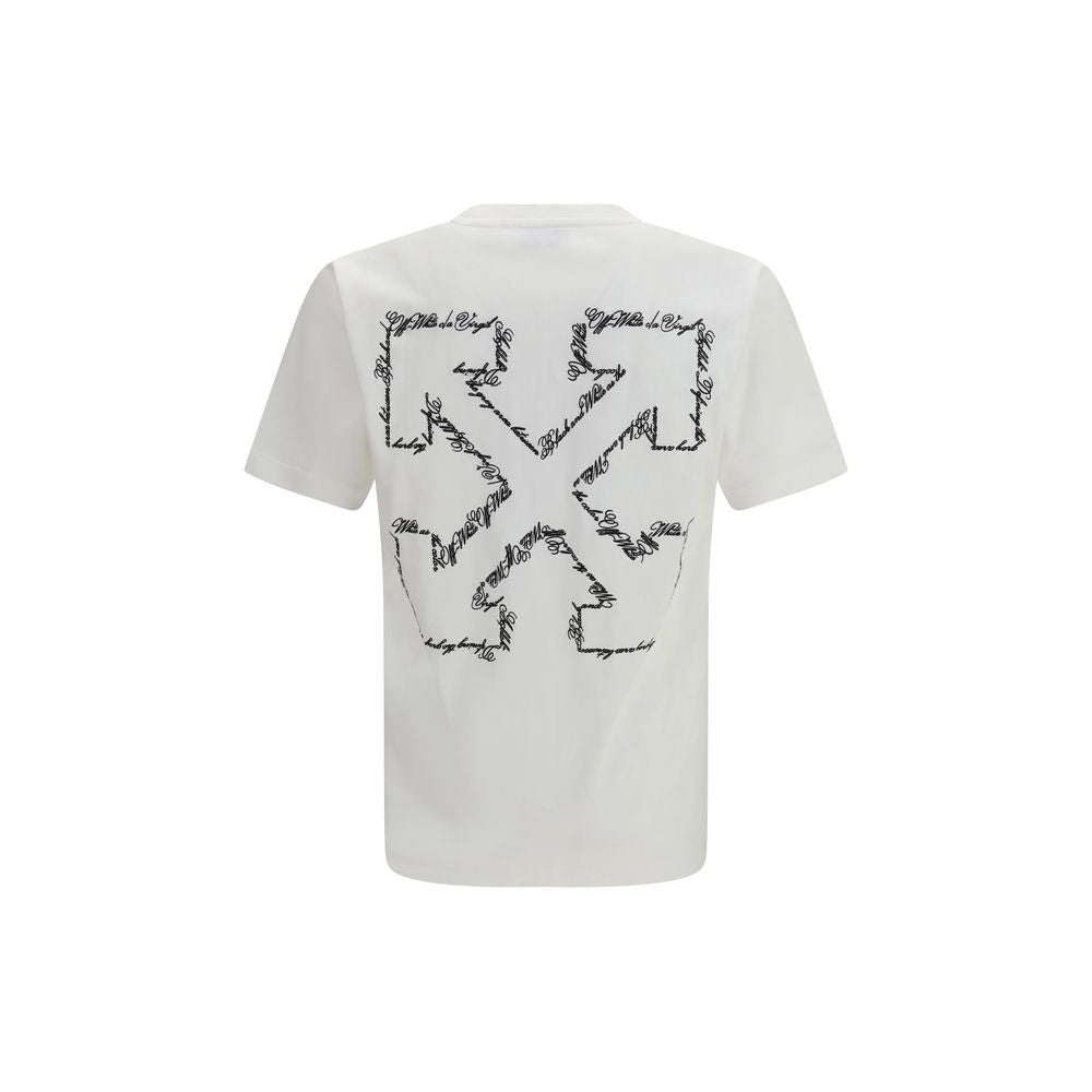 T-Shirt by Off-White for men in cotton white & print features a plush silhouette, showcasing a sophisticated crew neckline and for a truly plush finish.