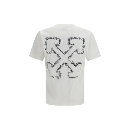 T-Shirt by Off-White for men in cotton white & print features a plush silhouette, showcasing a sophisticated crew neckline and for a truly plush finish.