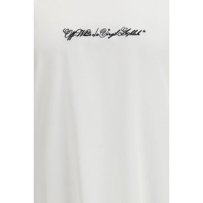 T-Shirt by Off-White for men in cotton white & print features an on trend silhouette, perfectly showcasing a on trend and for an elevated aesthetic.