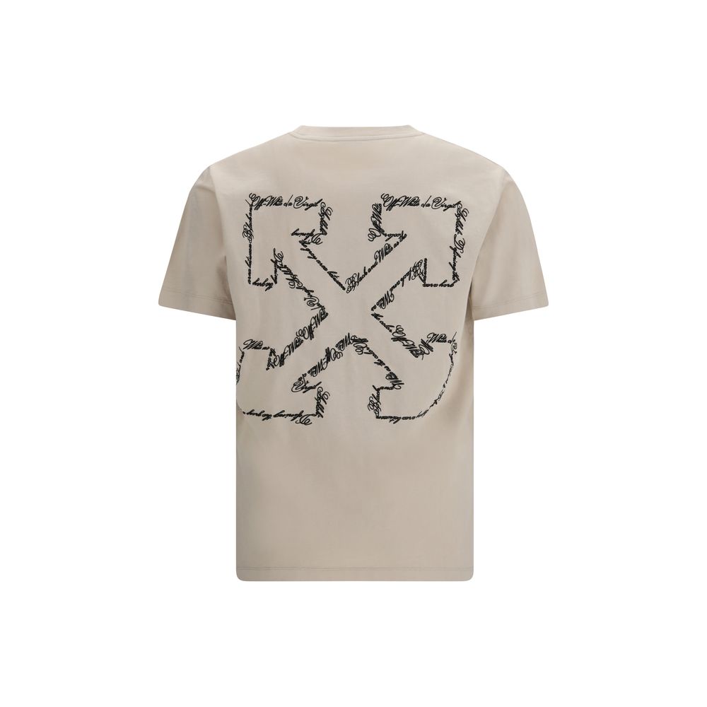 T-Shirt by Off-White for men in cotton beige, white & print features an edgy silhouette, meticulously detailed with a sophisticated and crew neckline for a truly edgy finish.