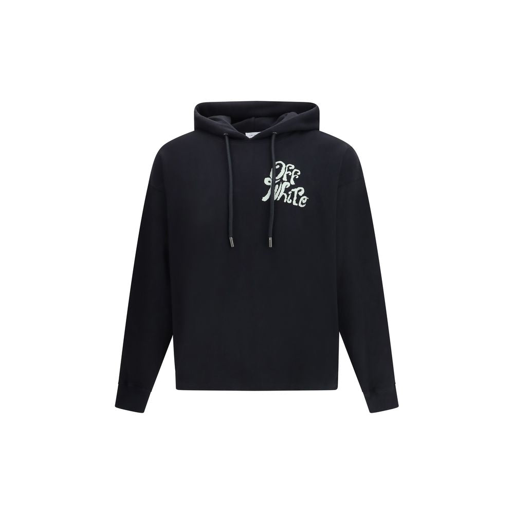 Sweatshirt Hoodie by Off-White for men in cotton black & white features a edgy silhouette, detailed with a edgy hooded neckline and for a refined finish.