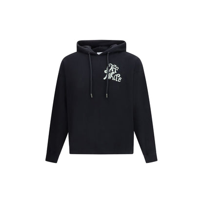 Sweatshirt Hoodie by Off-White for men in cotton black & white features a edgy silhouette, detailed with a edgy hooded neckline and for a refined finish.