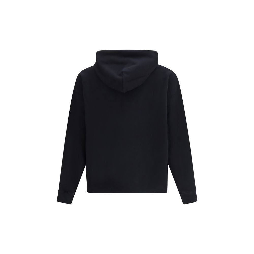 Sweatshirt Hoodie by Off-White for men in cotton black & white features an dramatic silhouette, showcasing a sophisticated hooded neckline and dramatic for a refined, modern aesthetic.