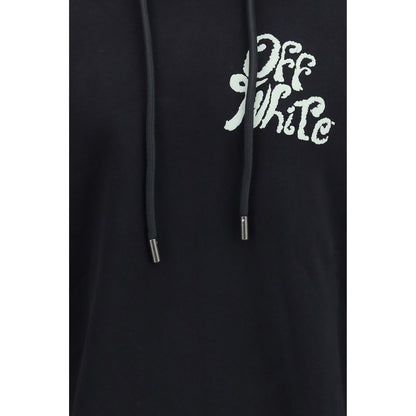 Sweatshirt Hoodie by Off-White for men in cotton black & white features an luminous silhouette, showcasing a sophisticated and for a truly luminous look.