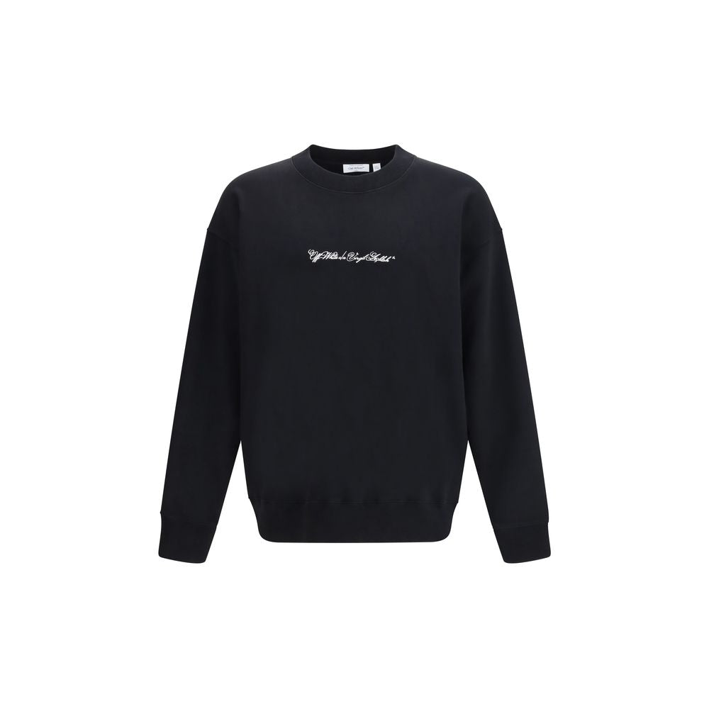 Activewear Sweatshirt by Off-White for men in cotton black, white & signature showcases a versatile silhouette, artfully detailed with a versatile crew neckline and long-sleeve for a versatile finish with .